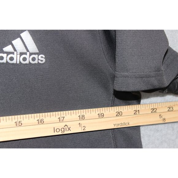 Adidas‎ Climalite Golf Polo Men Size Large Gray with White Logo - Picture 5 of 6